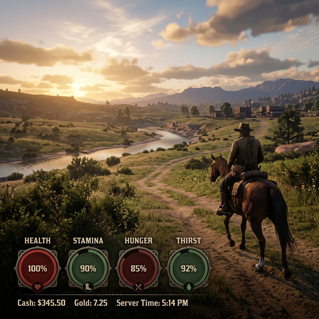 Minimalist Western HUD Mockup